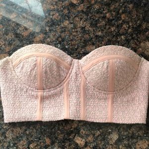 Pink Tweed Tobi Crop Top